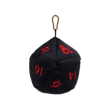 D20 Plush Dice Bag - Black & Red Toys & Plushes Ultra Pro   