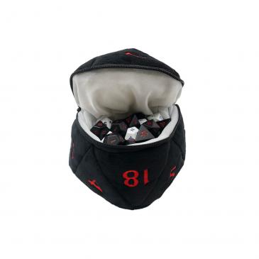 D20 Plush Dice Bag - Black & Red Toys & Plushes Ultra Pro   