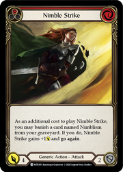 Nimble Strike (Red) [WTR185] Unlimited Edition Rainbow Foil Flesh And Blood Single Flesh And Blood   