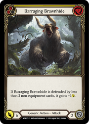 Barraging Brawnhide (Yellow) [WTR177-C] Alpha Print Rainbow Foil Flesh And Blood Single Flesh And Blood   
