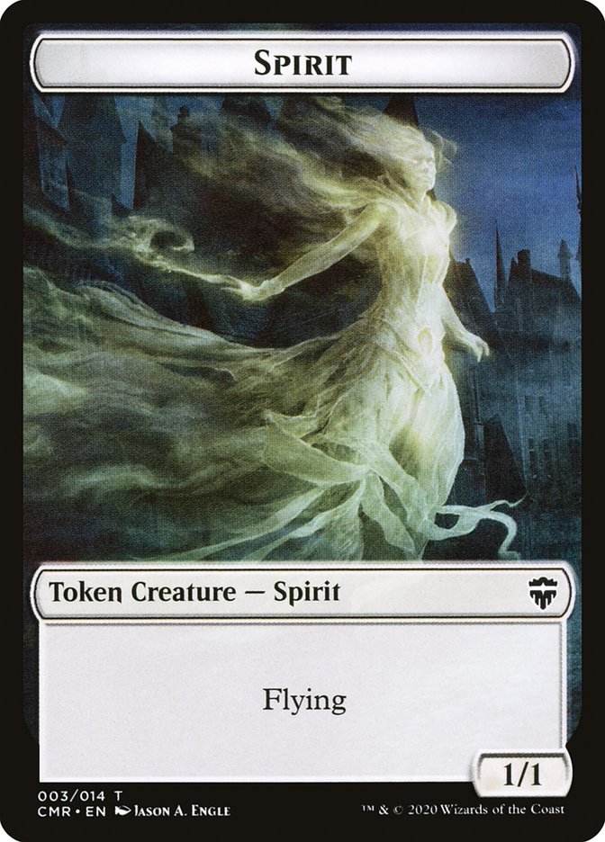 Angel // Spirit Double-Sided Token [Tokens] Commander Legends Tokens MTG Single Magic: The Gathering