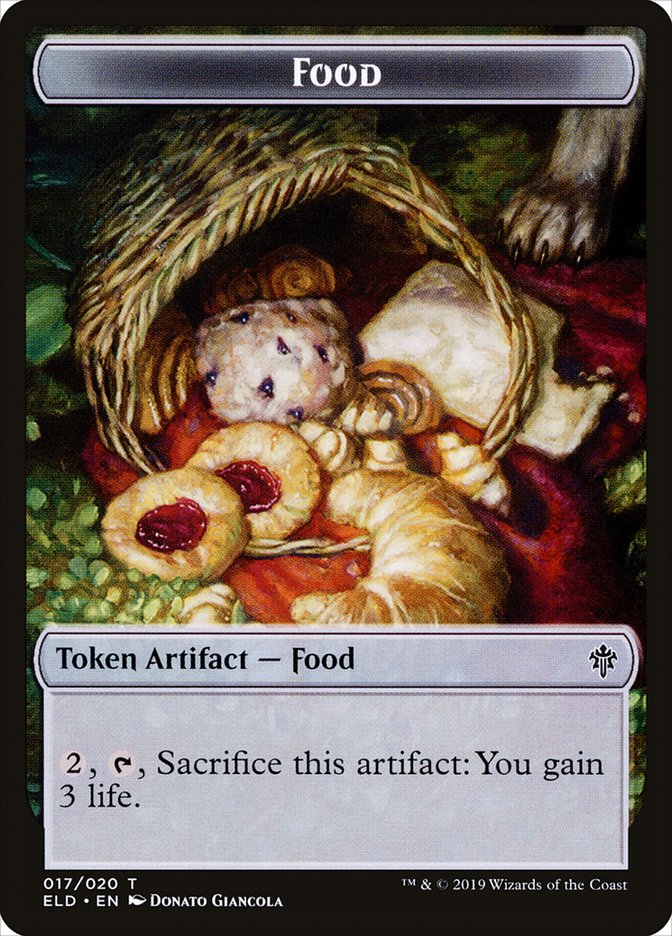 Wolf // Food (17) Double-Sided Token [Tokens] Throne of Eldraine Tokens MTG Single Magic: The Gathering