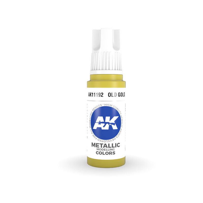 AK Interactive: 3rd Gen Acrylic Old Gold 17ml Model Paints AK INTERACTIVE