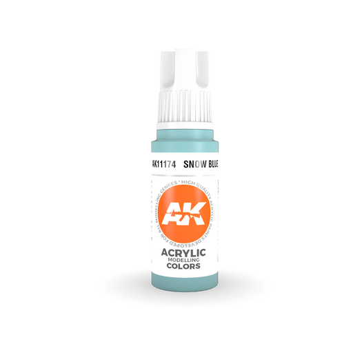 AK Interactive: 3rd Gen Acrylic Snow Blue 17ml Basing Materials AK INTERACTIVE