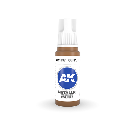 AK Interactive: 3rd Gen Acrylic Copper 17ml Model Paints AK INTERACTIVE