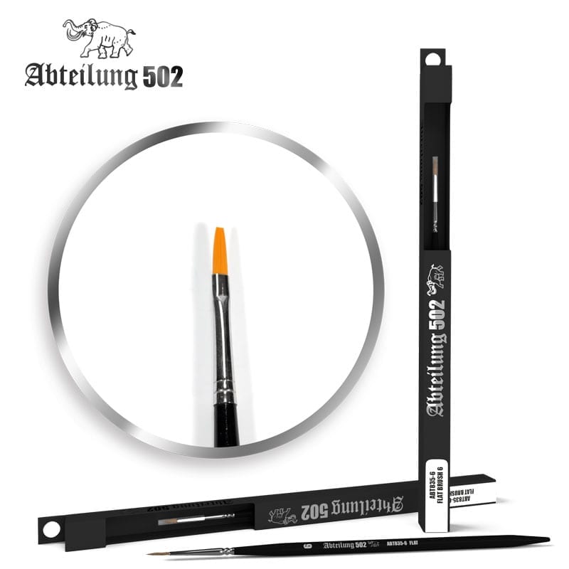 Abteilung502: Flat Brush 6 Hobby Brushes Abteilung502