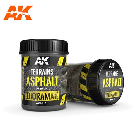 AK Interactive: Terrains Asphalt - 250ml Model Paints AK INTERACTIVE