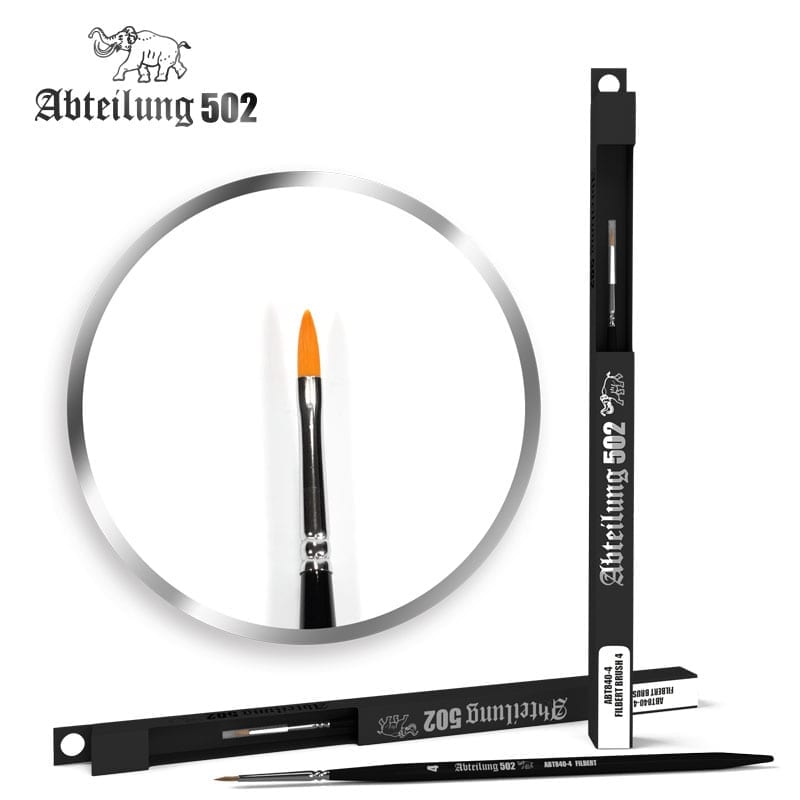 Abteilung502: Filbert Brush 4 Hobby Brushes Abteilung502
