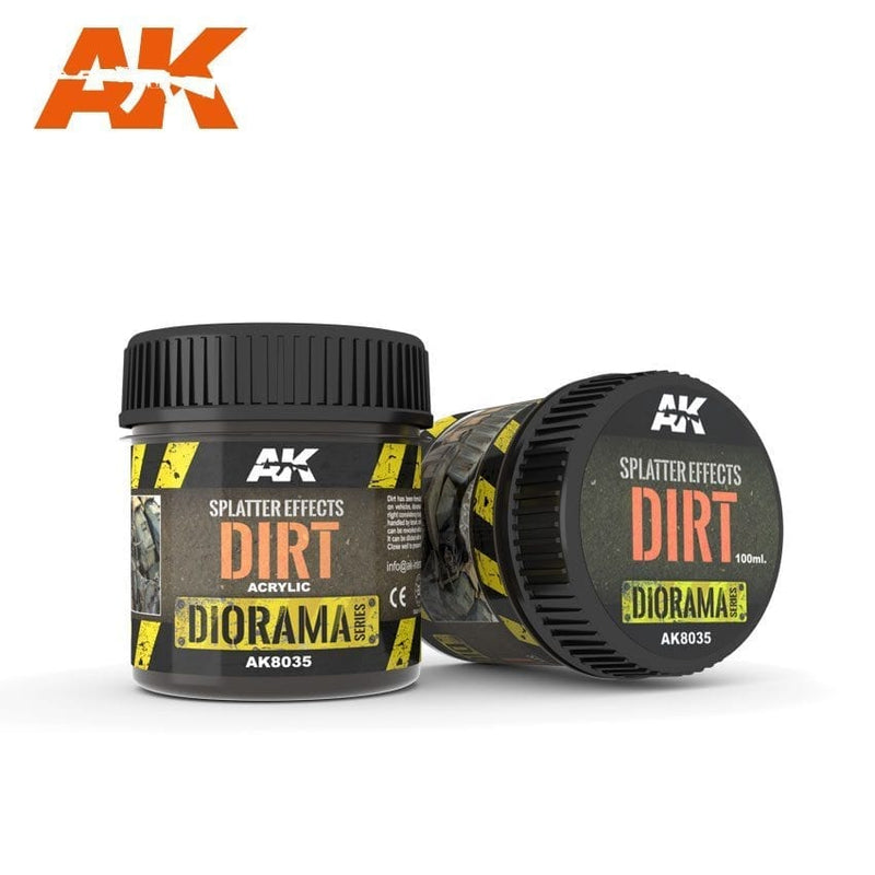 AK Interactive: Splatter Effects Dirt - 100ml Model Paints AK INTERACTIVE