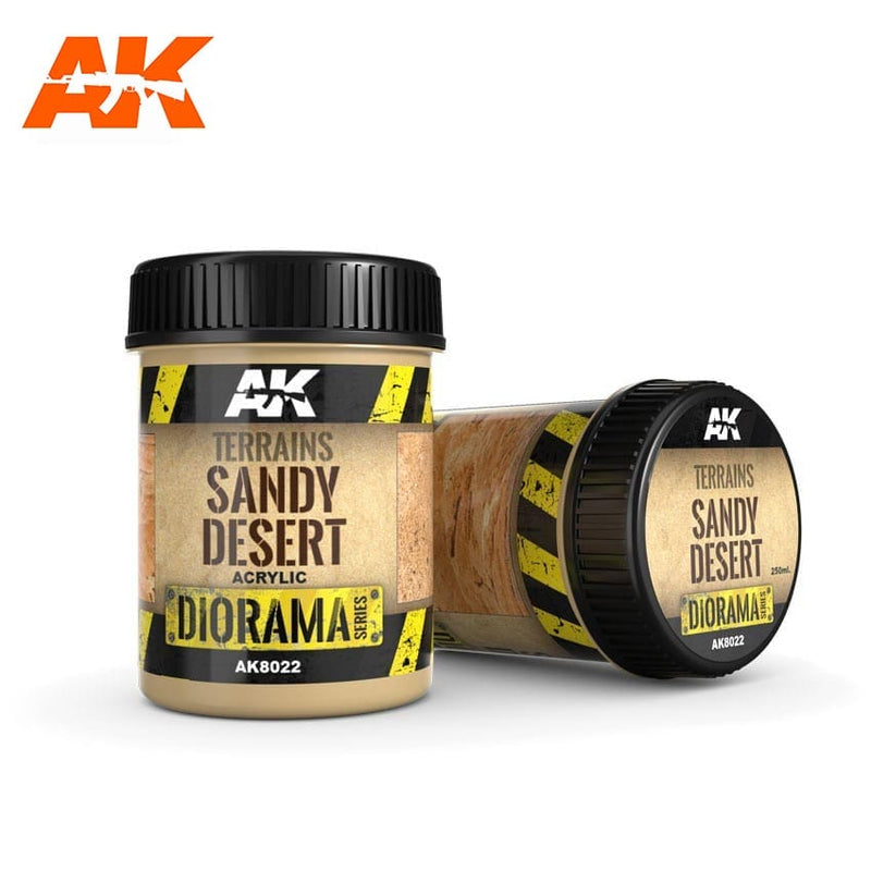 AK Interactive: Terrains Sandy Desert - 250ml Basing Materials AK INTERACTIVE