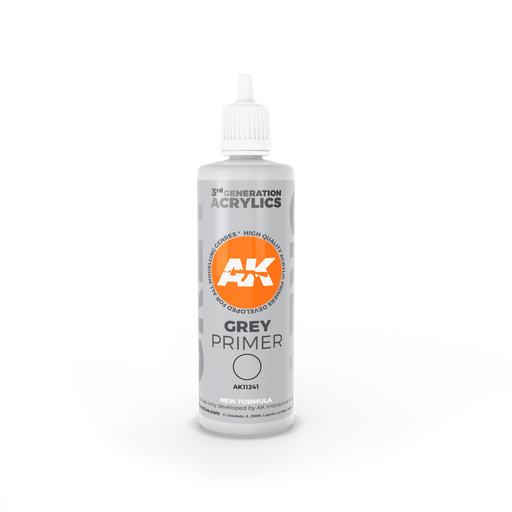 AK Interactive: 3rd Gen Grey Primer 100 ml Model Paints AK INTERACTIVE