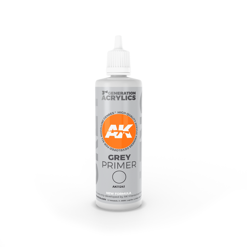3rd Gen Grey Primer 100 ml  AK INTERACTIVE Hobby Supplies & Paints Taps Games Edmonton Alberta