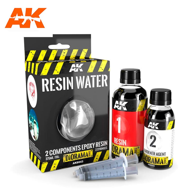 AK Interactive: Resin Water 2-Components Epoxy Resin - 375ml Model Paints AK INTERACTIVE