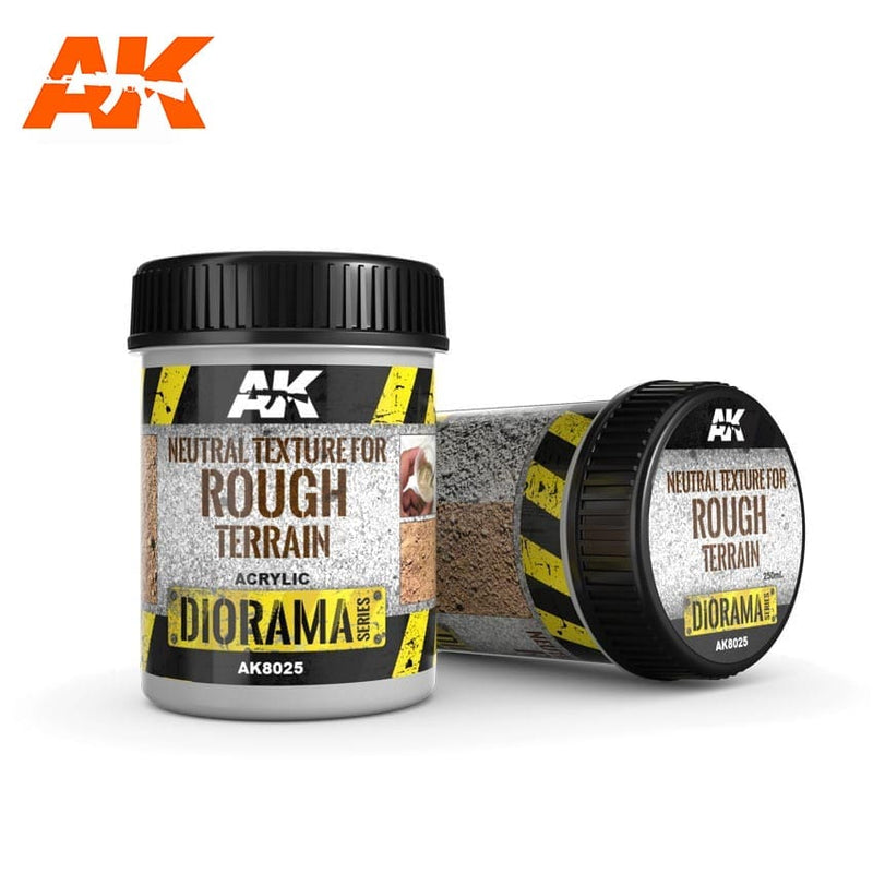 AK Interactive: Terrains Neutral Texture for Rough Terrain - 250ml Basing Materials AK INTERACTIVE
