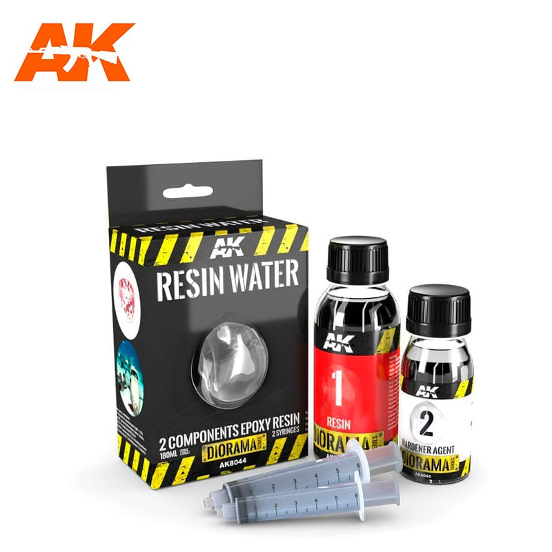 AK Interactive: Resin Water 2-Components Epoxy Resin - 180ml Model Paints AK INTERACTIVE