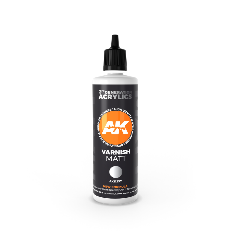 AK Interactive: 3rd Gen Matt Varnish 100 ml Model Paints AK INTERACTIVE