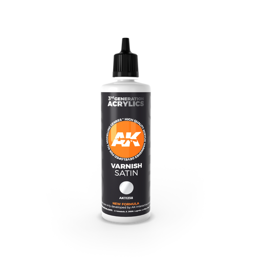 AK Interactive: 3rd Gen Satin Varnish 100 ml Model Paints AK INTERACTIVE