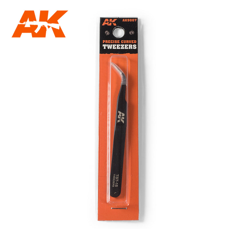 AK Interactive: Precise Curved Tweezers Model Tools & Glue AK INTERACTIVE