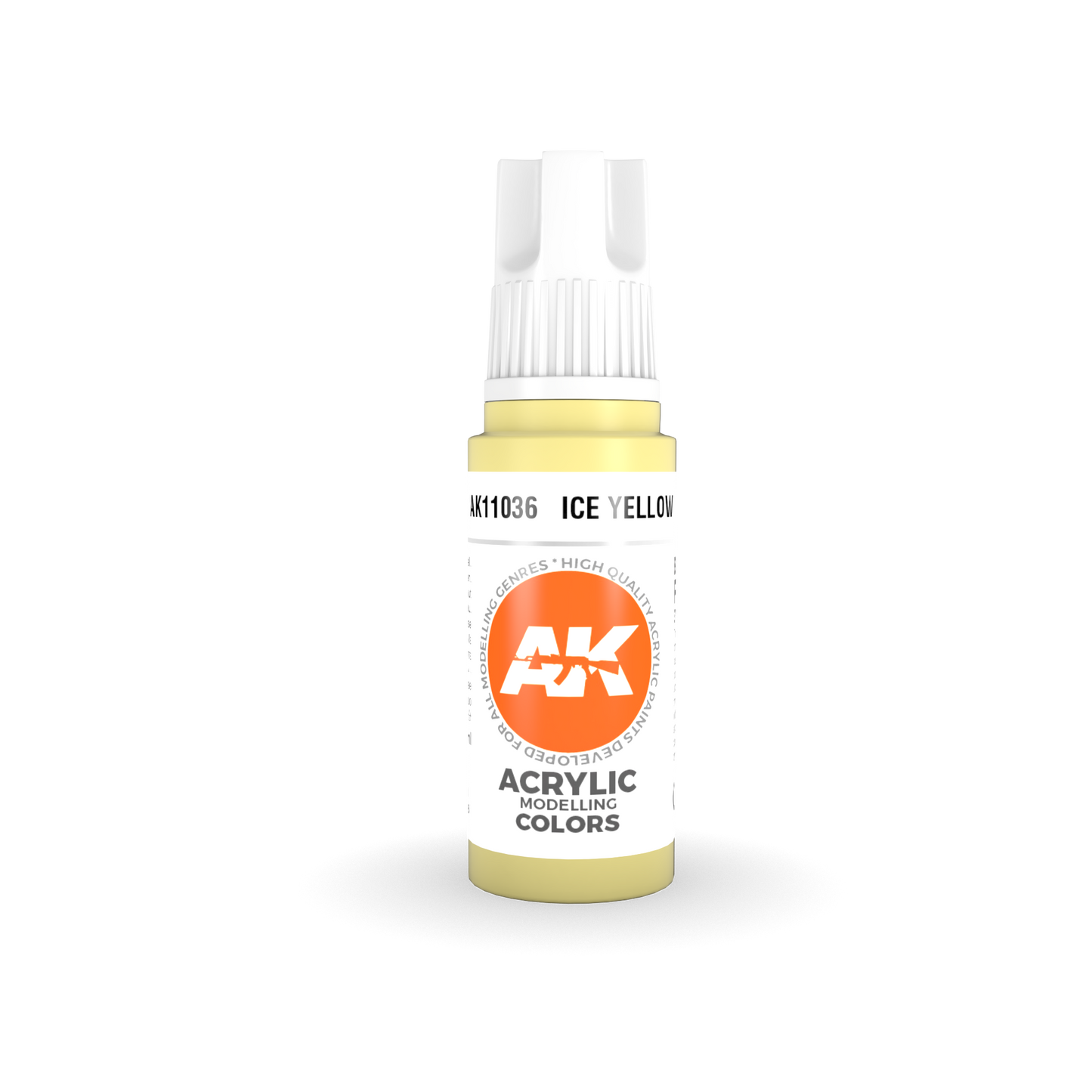 AK Interactive: 3rd Gen Acrylic Ice Yellow 17ml Model Paints AK INTERACTIVE