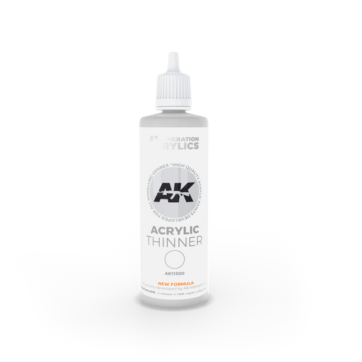 AK Interactive: 3rd Gen Thinner 100ml Model Paints AK INTERACTIVE