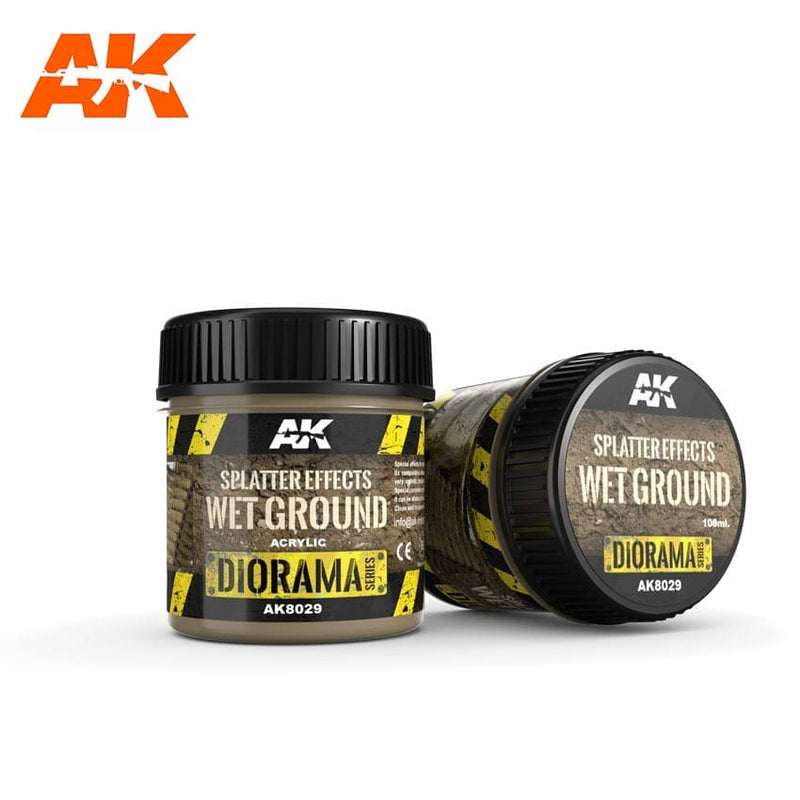 AK Interactive: Splatter Effects Wet Ground - 100ml Model Paints AK INTERACTIVE