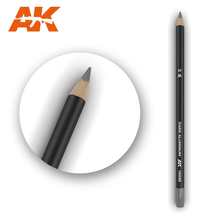 AK Interactive: Weathering Pencil - Dark Aluminum Nickel Model Paints AK INTERACTIVE