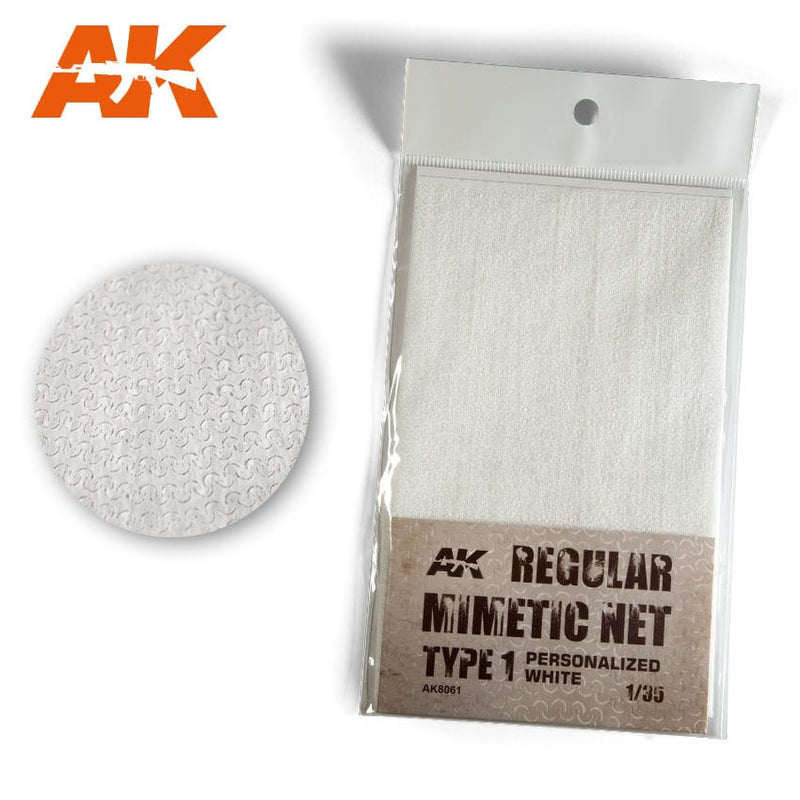 AK Interactive Regular Camouflage Net Type 1 Personalized White Model Paints AK INTERACTIVE