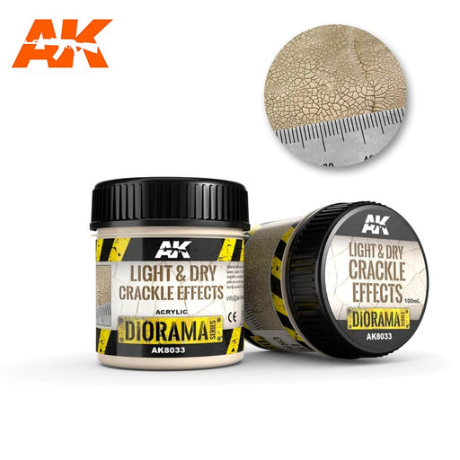 AK Interactive: Light & Dry Crackle Effects - 100ml Model Paints AK INTERACTIVE