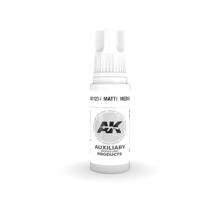 AK Interactive: 3rd Gen Acrylic Matte Medium 17ml Model Paints AK INTERACTIVE