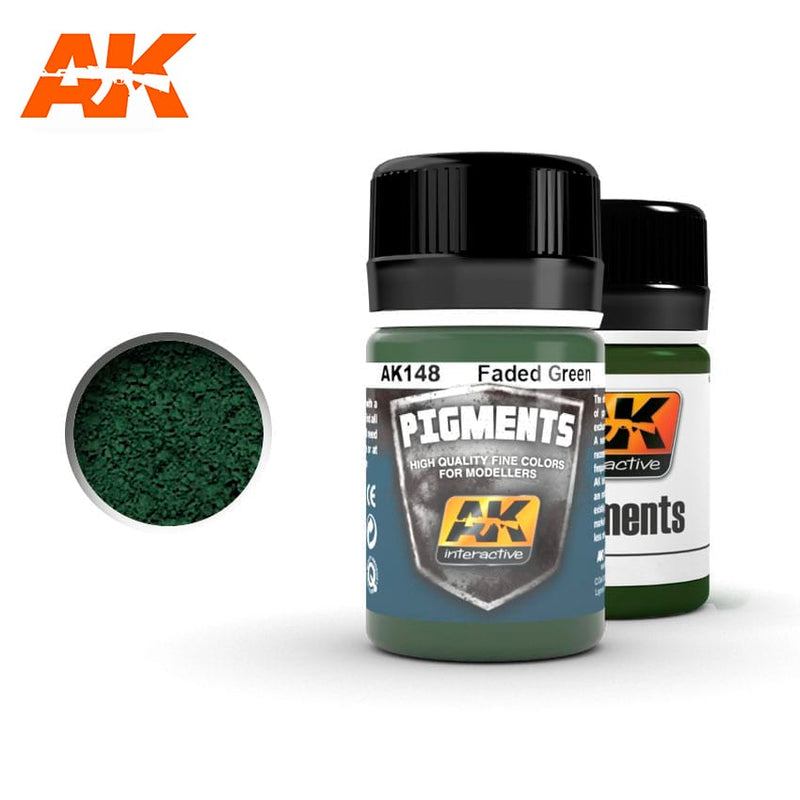 AK Interactive: Faded Green Pigment Model Paints AK INTERACTIVE