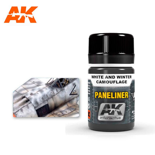 AK Interactive: Paneliner For White And Winter Camouflage 35ml Model Paints AK INTERACTIVE