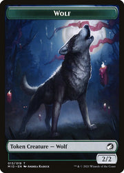 Wolf (013) // Treasure (015) Double-Sided Token [Challenger Decks 2022 Tokens] MTG Single Magic: The Gathering   