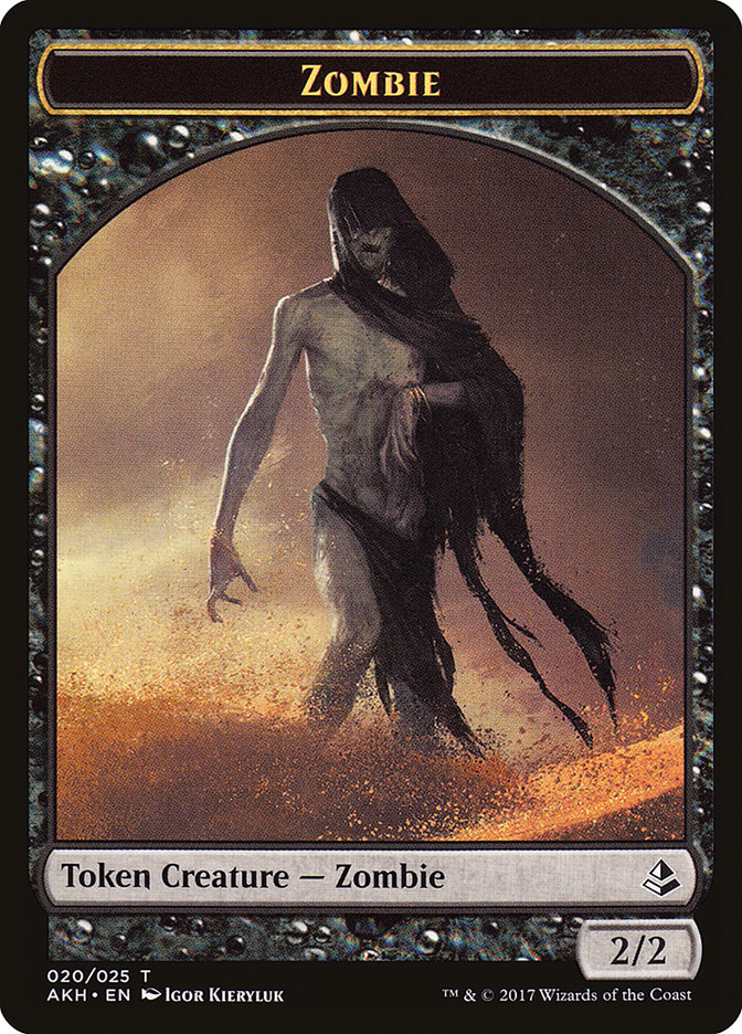 Zombie // Trueheart Duelist Double-Sided Token [Tokens] Amonkhet Tokens MTG Single Magic: The Gathering