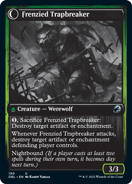 Outland Liberator // Frenzied Trapbreaker (DBL-190) [Innistrad: Double Feature] (Double Faced Transform) MTG Single Magic: The Gathering