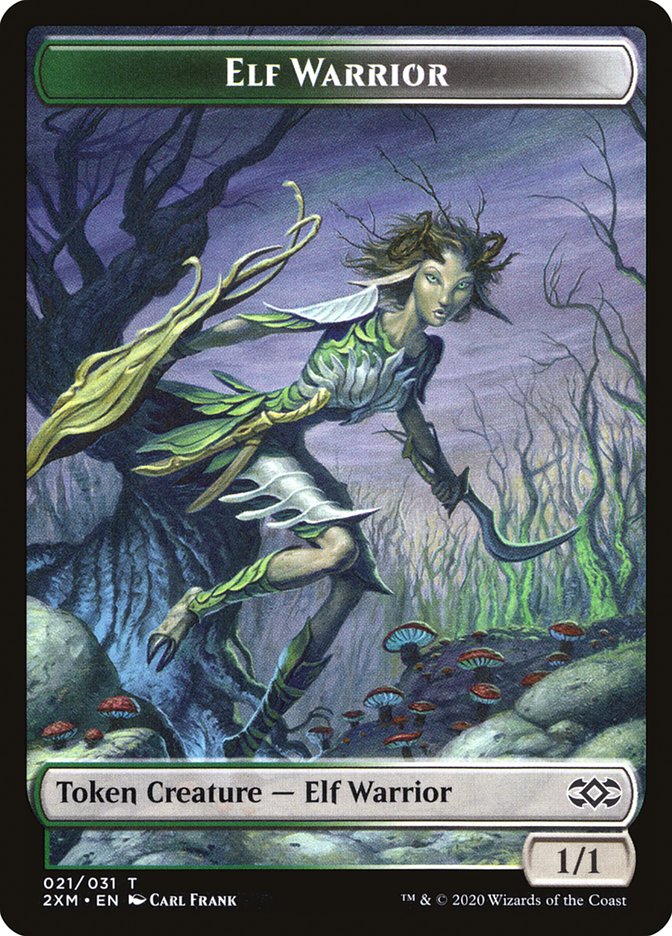 Myr (007) // Elf Warrior Double-Sided Token [Tokens] Double Masters Tokens MTG Single Magic: The Gathering