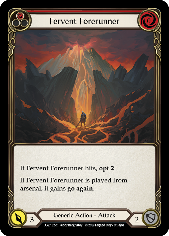 Fervent Forerunner (Red) [ARC182-C] 1st Edition Rainbow Foil Flesh And Blood Single Flesh And Blood   