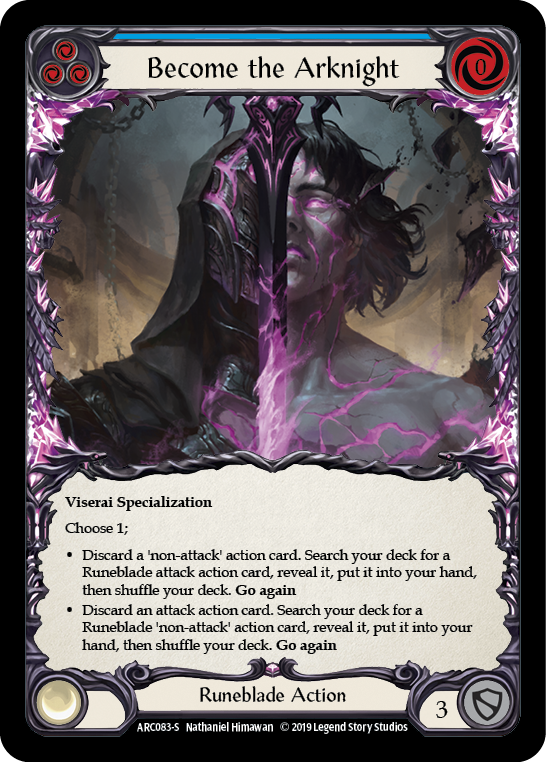 Become the Arknight [ARC083-S] 1st Edition Rainbow Foil Flesh And Blood Single Flesh And Blood   