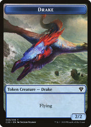 Human Soldier (005) // Drake Double-Sided Token [Tokens] Commander 2020 Tokens MTG Single Magic: The Gathering