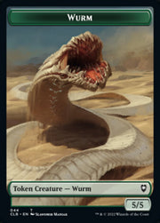 Phyrexian Beast // Wurm Double-Sided Token [Commander Legends: Battle for Baldur's Gate Tokens] MTG Single Magic: The Gathering   