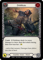 Debilitate (Red) [WTR066-C] Alpha Print Rainbow Foil Flesh And Blood Single Flesh And Blood   