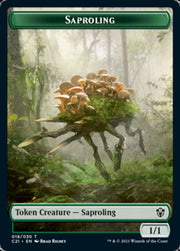 Food // Saproling Double-Sided Token [Tokens] Commander 2021 Tokens MTG Single Magic: The Gathering