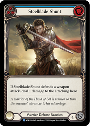 Steelblade Shunt (Blue) [WTR128] Unlimited Edition Rainbow Foil Flesh And Blood Single Flesh And Blood   