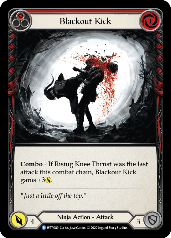 Blackout Kick (Red) [WTR089] Unlimited Edition Rainbow Foil Flesh And Blood Single Flesh And Blood   
