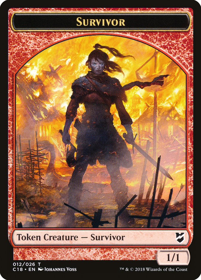 Survivor Token [Tokens] Commander 2018 Tokens MTG Single Magic: The Gathering