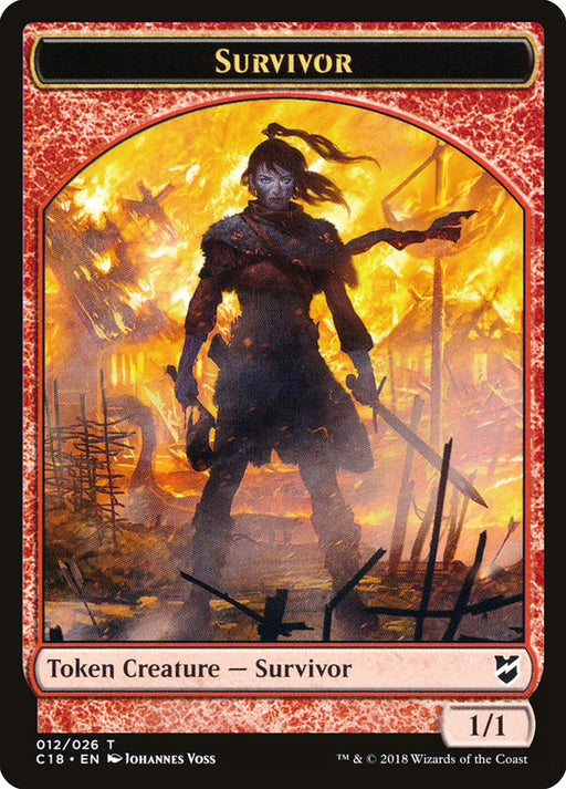Survivor Token [Tokens] Commander 2018 Tokens MTG Single Magic: The Gathering