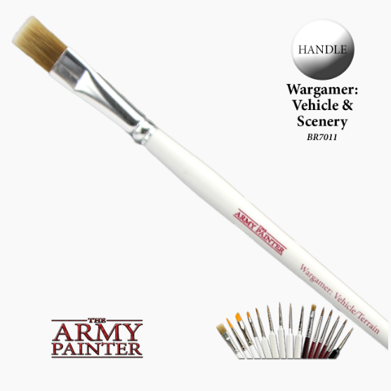The Army Painter: Wargamer - Vehicle & Scenery Brush Hobby Brushes Army Painter
