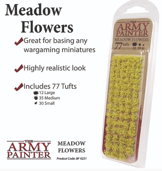 Army Painter: Meadow Flowers Tufts  Army Painter Battlefields Essentials & XP series Taps Games Edmonton Alberta