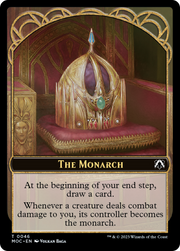 The Monarch // Shapeshifter Double-Sided Token [Tokens] March of the Machine Commander Tokens MTG Single Magic: The Gathering