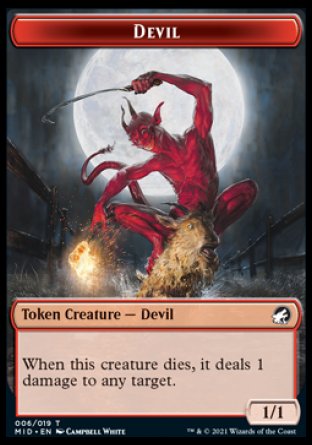Devil Token [Tokens] Innistrad: Midnight Hunt Tokens MTG Single Magic: The Gathering