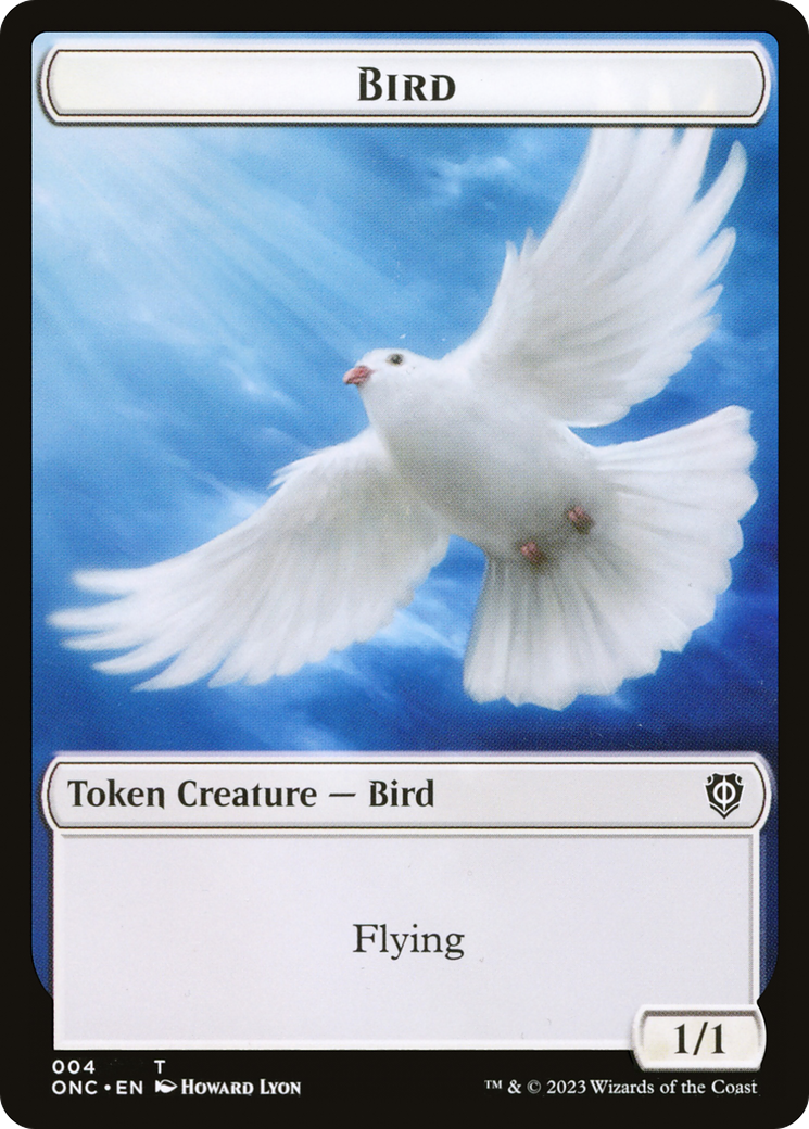 Bird // Cat Double-Sided Token [Tokens] Phyrexia: All Will Be One Commander Tokens MTG Single Magic: The Gathering
